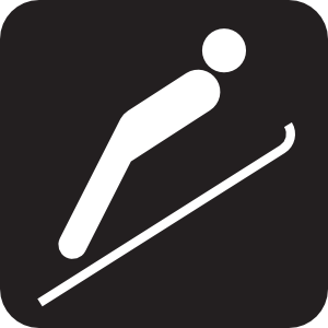Ski Jump Black Clip art - Symbols - Download vector clip art online