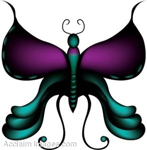 Gothic butterfly clipart