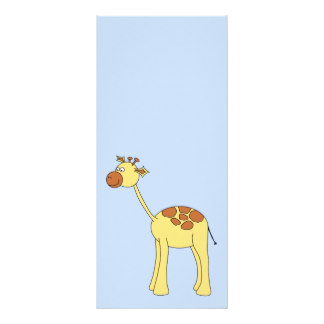 Giraffe Cartoon Rack Cards - Templates & Full Color Giraffe ...