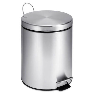 Honey Can Do 5 Liter Round Stainless Steel Step Trash Can | Wayfair