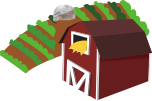 Barn with farm clip art.svg