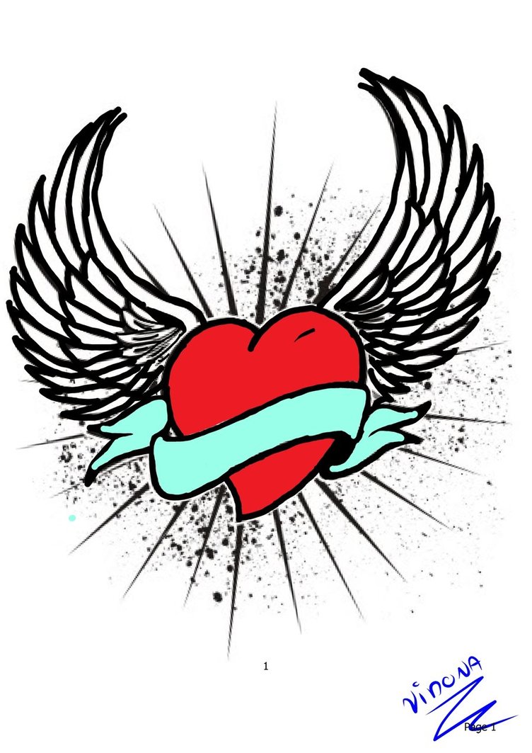 free clipart heart with wings - photo #16