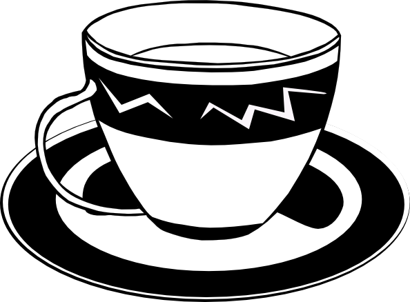 Teacup (b And W) clip art Free Vector