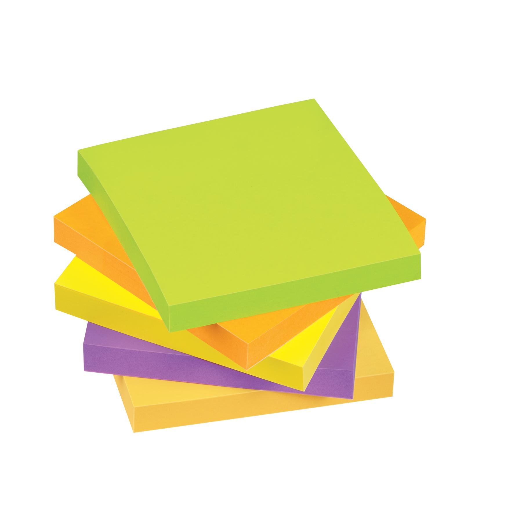 Avery Perforated Sticky Notes, 3 x 3 Inches, Citrus Colors, 450 ...