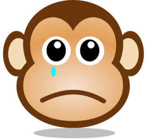 Sad Monkey Face Clip Art - vector clip art online ...