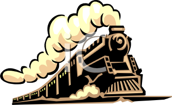 Steam train animated clipart