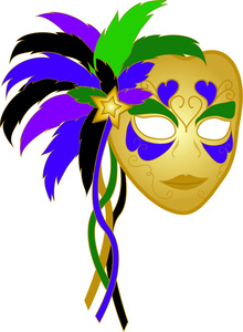 Mardi gras masks clip art