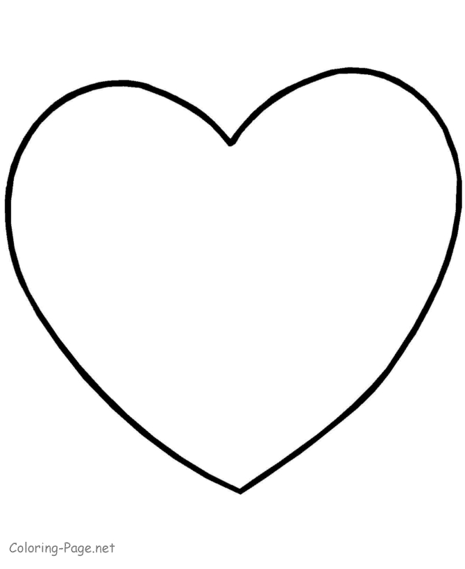 Simple Heart Happy Valentine Coloring Page Archives - gobel ...