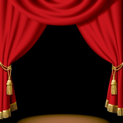 Red stage curtain vector Free vector in Encapsulated PostScript ...