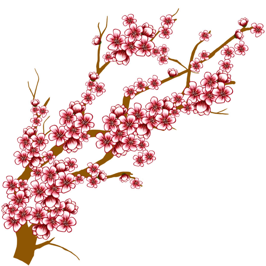 Cherry Blossom Tree Cartoon