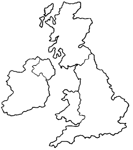 A Blank Map Of Uk  new