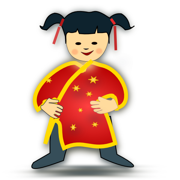 603 views Chinese Girl Clip Art - vector clip art online ...