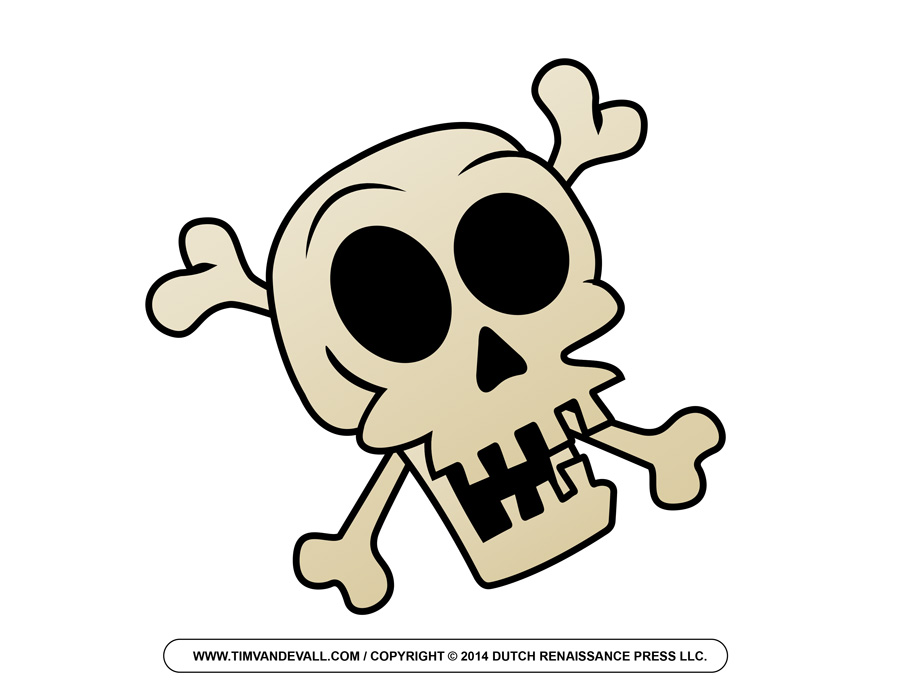 Cartoon skull and crossbones clip art