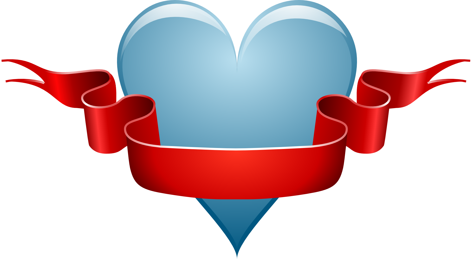 heart ribbon SVG
