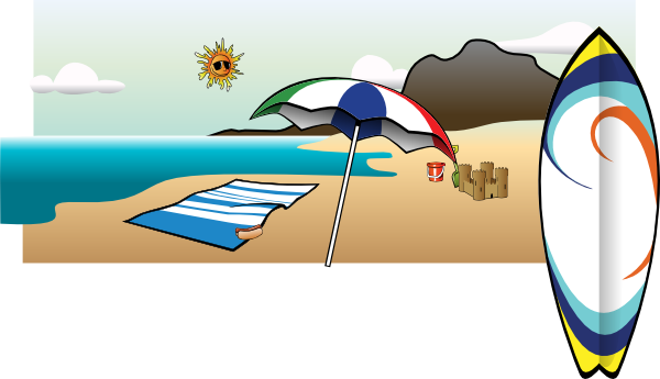 919 views Beach Umbrella clip art - vector clip art online, royalty free ...
