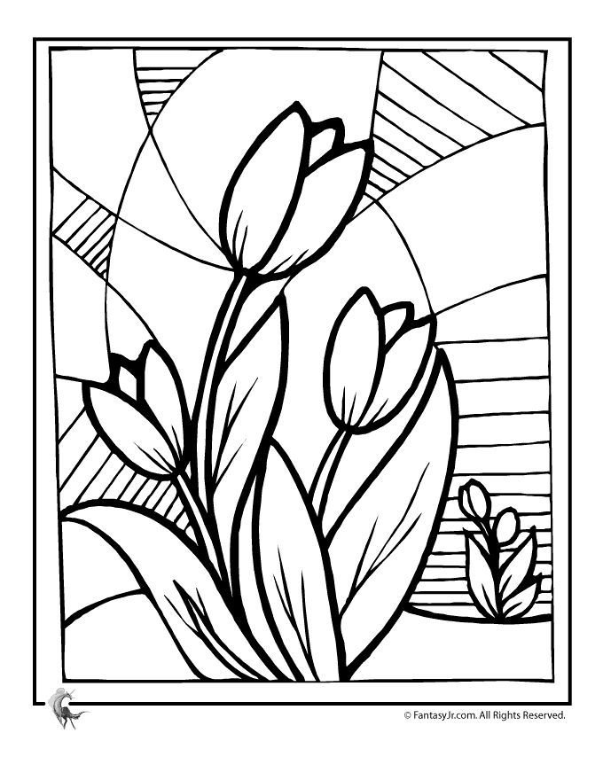 1,186 views spring-flower-coloring-pages-361 | Free coloring pages for kids