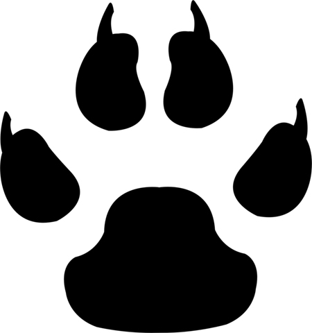 Paw Print Stencil Printable Free - ClipArt Best