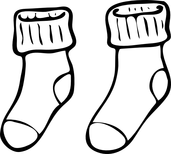 Clothing Pair Of Haning Socks Clip Art - vector clip ...