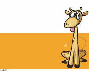 Giraffe Cartoon Powerpoint Template | Free Powerpoint Templates