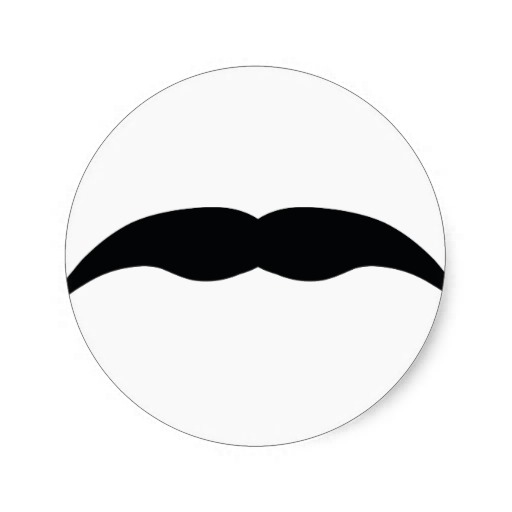 black mustache sticker from Zazzle.