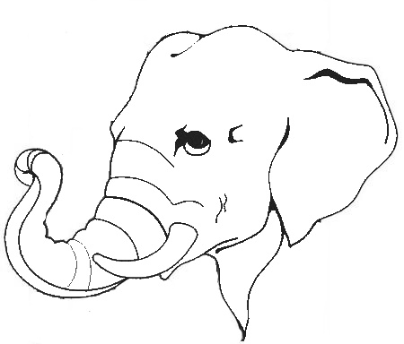 Elephant Head Drawing - ClipArt Best