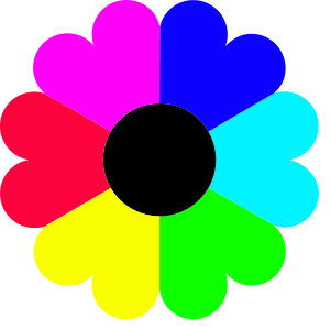 Flower 7 colors Clipart, vector clip art online, royalty free ...