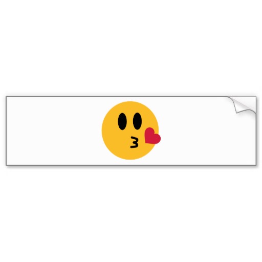 Smiley heart kiss bumper stickers from Zazzle. ClipArt Best ClipArt