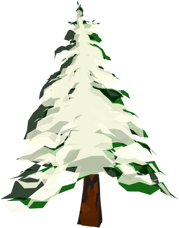 Winter Pine Trees Clipart