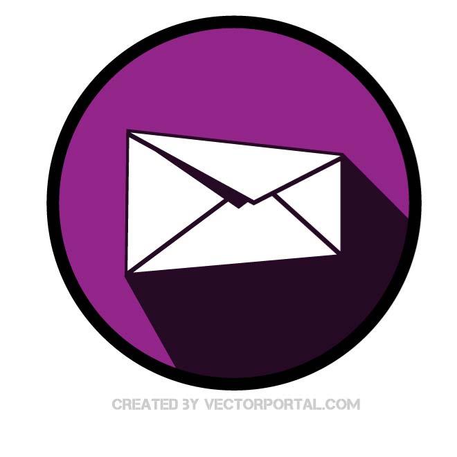 PURPLE MAIL ICON VECTOR - Download at Vectorportal
