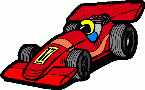 Red indy race car clipart