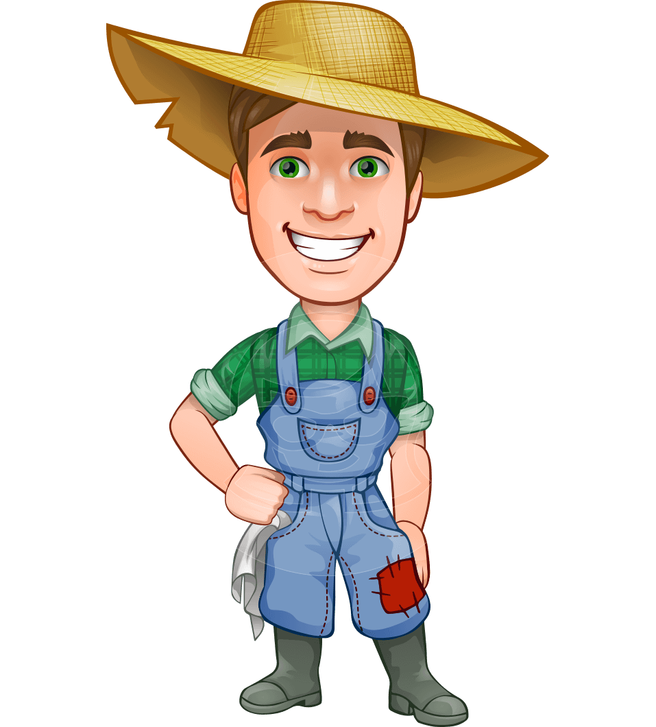 Connor as Mr Handsome Farmer Cartoon Character | GraphicMama