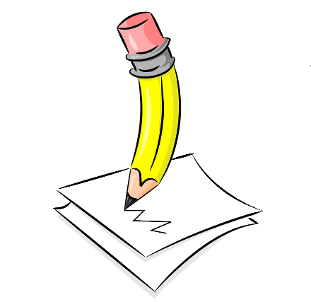 Pencil writing clipart