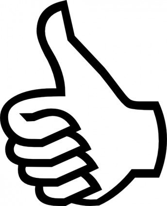 Thumbs up sign clipart