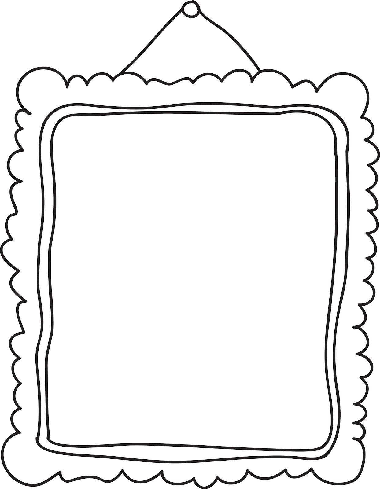 Black picture frame clipart