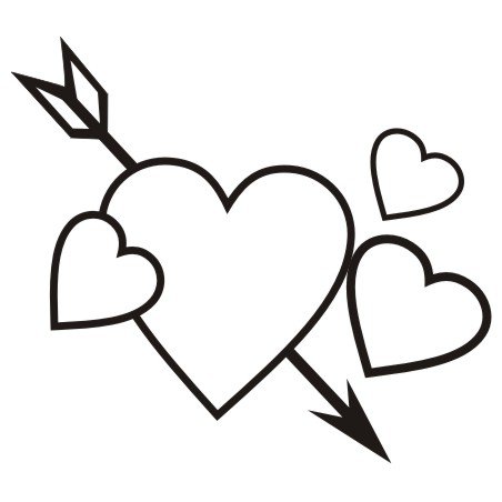 Valentines day clipart black and white heart