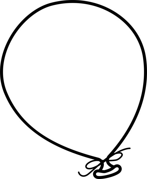 Balloon clip art black and white free