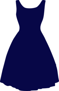 Blue Dress Clip Art - vector clip art online, royalty ...