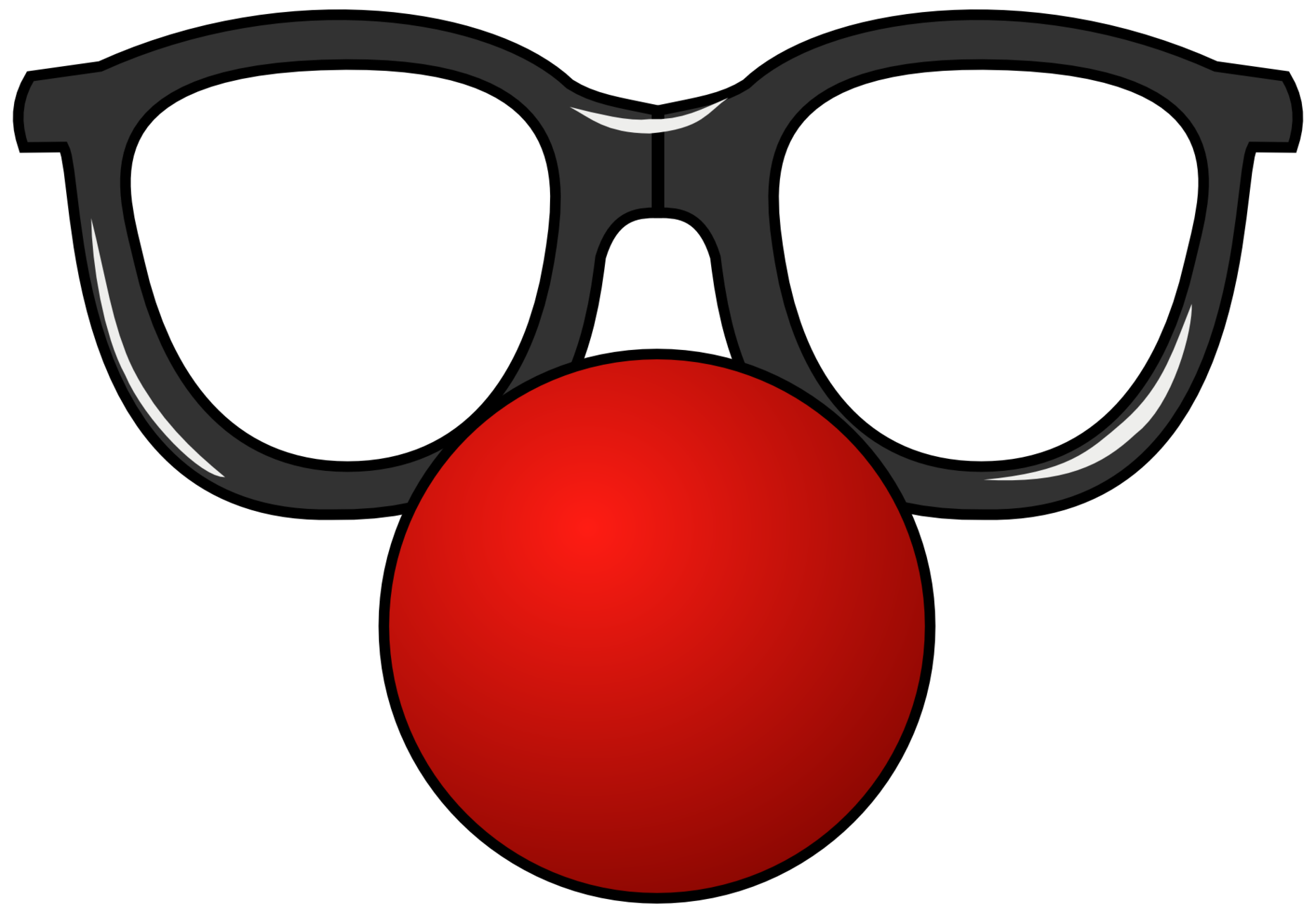 Glasses And Red Nose Clipart - Free to use Clip Art Resource