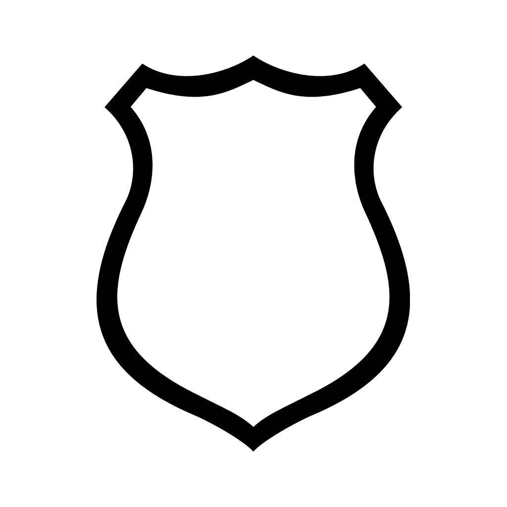 Police Badge Outline Clipart