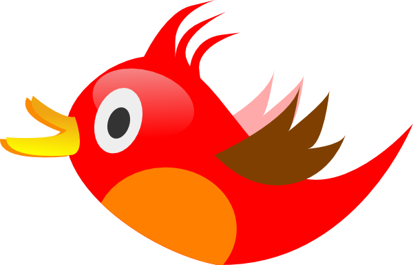 Red bird clipart