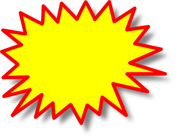 Yellow starburst clip art at vector image - Clipartix