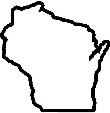 State and Country Decals :: Wisconsin Decal / Sticker 02