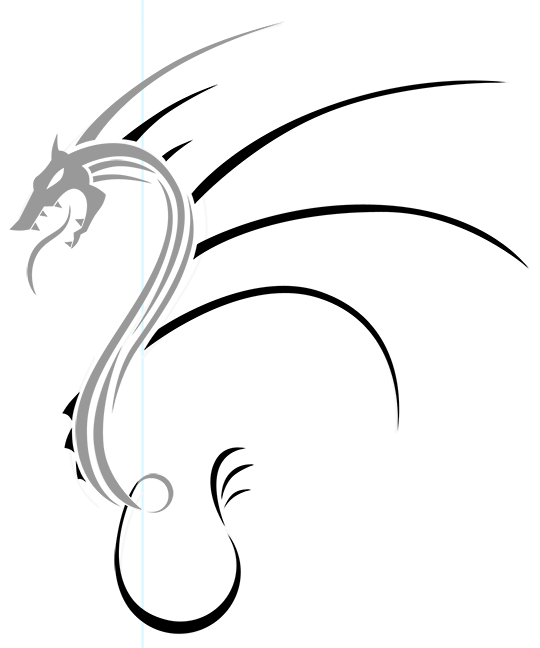 How to Draw a Tribal Dragon