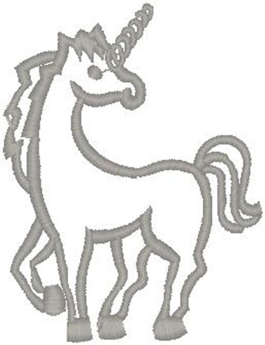 Fantasy Embroidery Design: Unicorn Outline from Hirsch