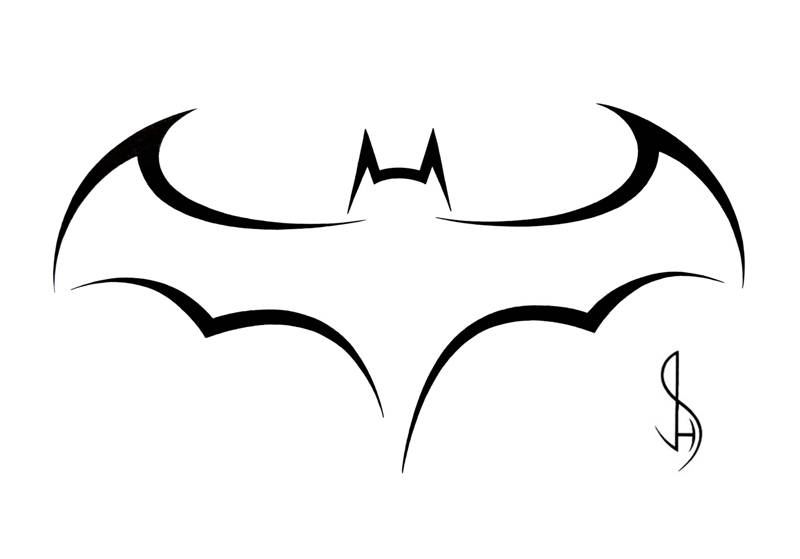 872 views DeviantArt: More Like Batman Logo - Tribal Tattoo Design Style by ...