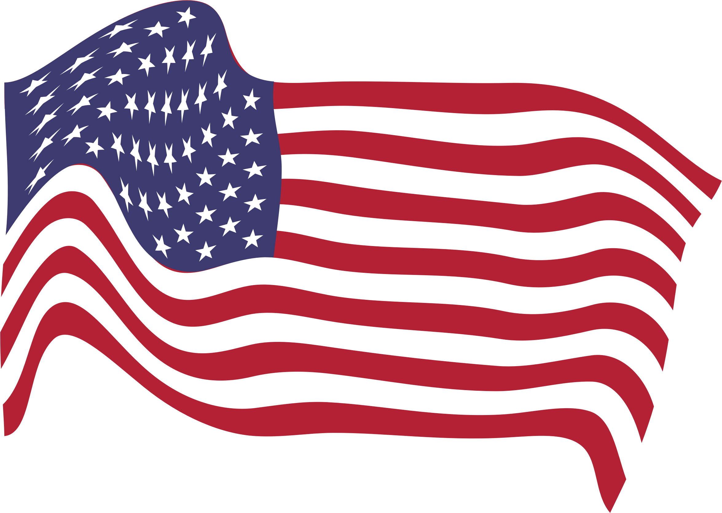 Clipart - American Flag Breezy 8