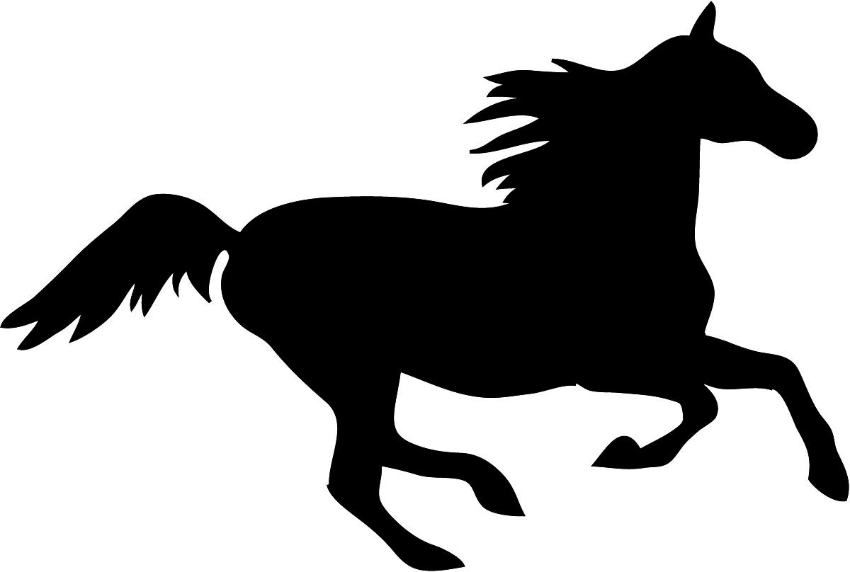 Running Horse Silhouette Clipart