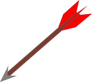 Person with bow and arrow clipart