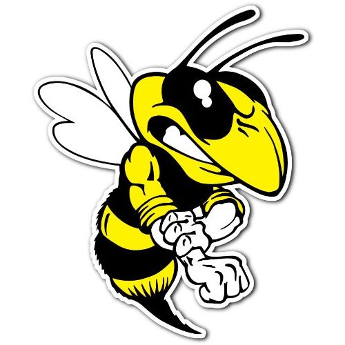 Cartoon Hornet Mascot Bee Mascot Logo Royalty Free