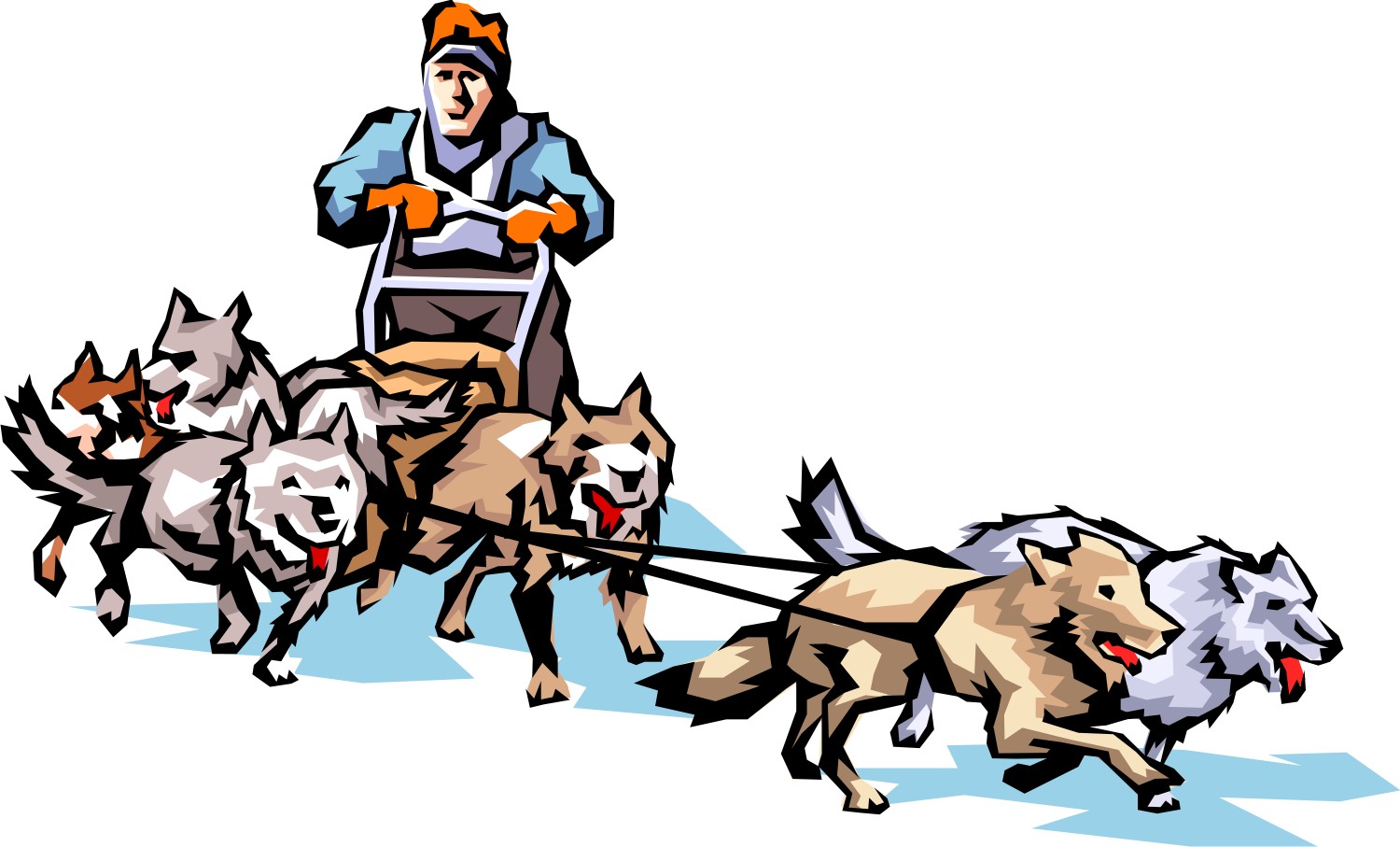 Dog Sledding Cartoon - ClipArt Best